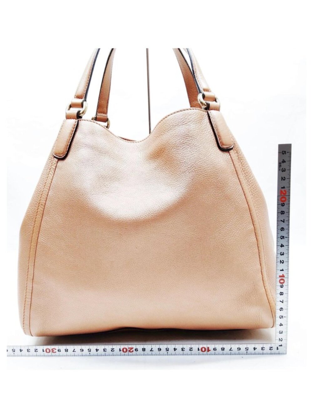 Authentic Gucci Soho Metallic Rose Gold Leather Tote Bag Tassel Shoulder Bag - Picture 3 of 16